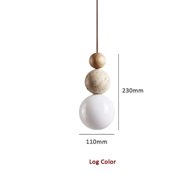 Moderne enkel travertin pendel lampe