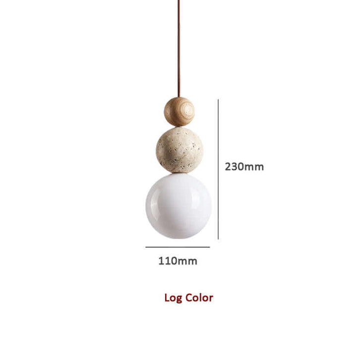 Moderne enkel travertin pendel lampe