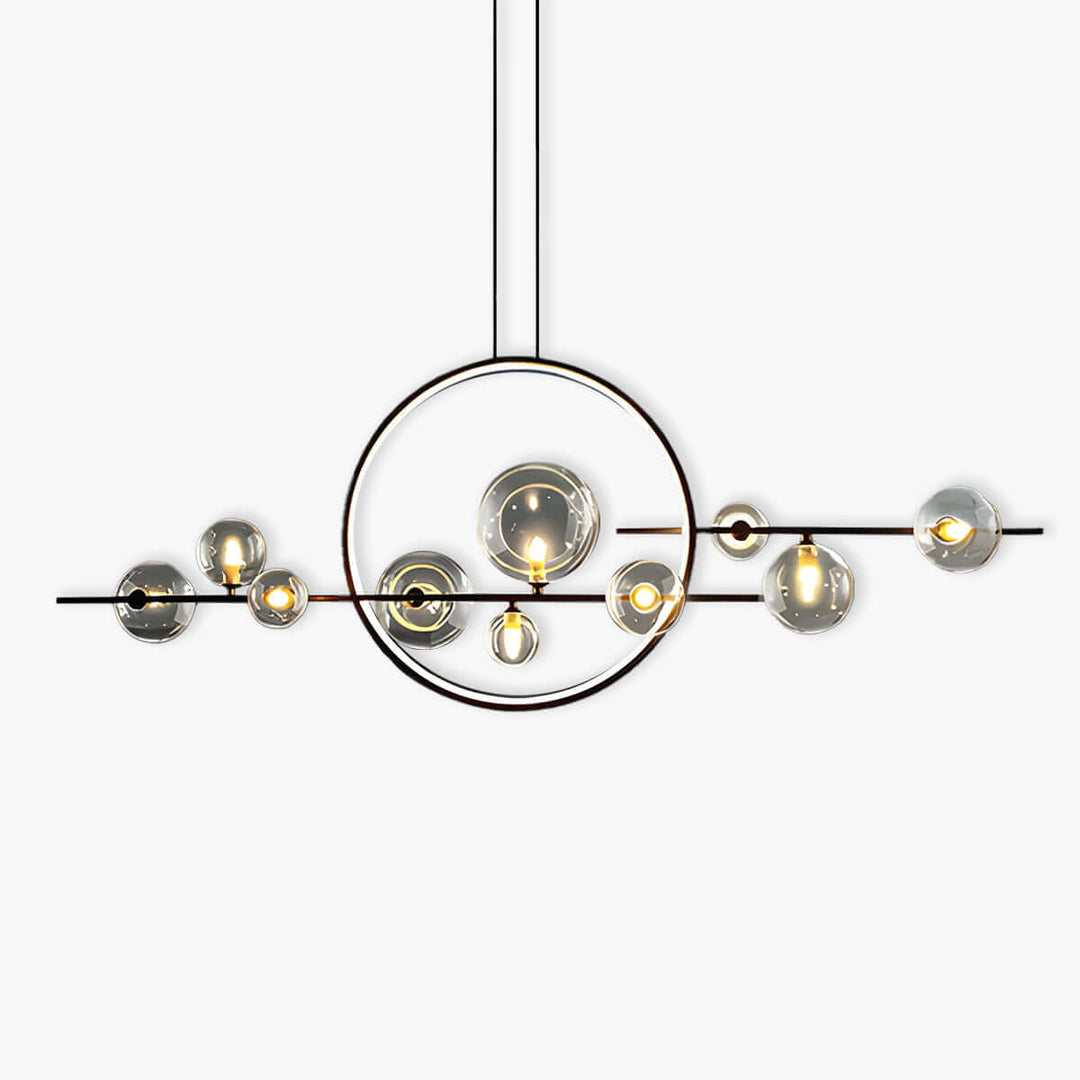 Moderne Loftlampe i Glas og Metal - 100cm/140cm