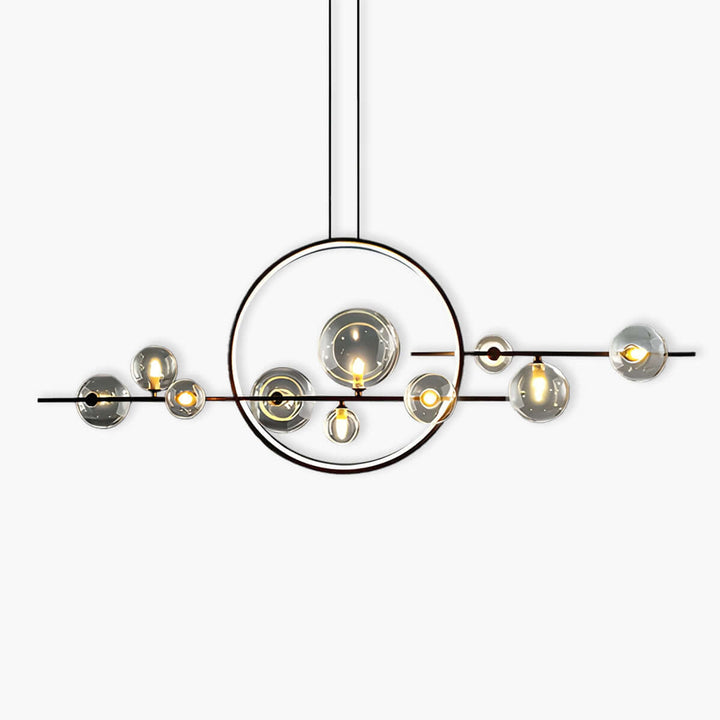 Moderne Loftlampe i Glas og Metal - 100cm/140cm
