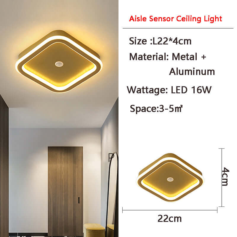 LED loftlampe med bevægelsessensor