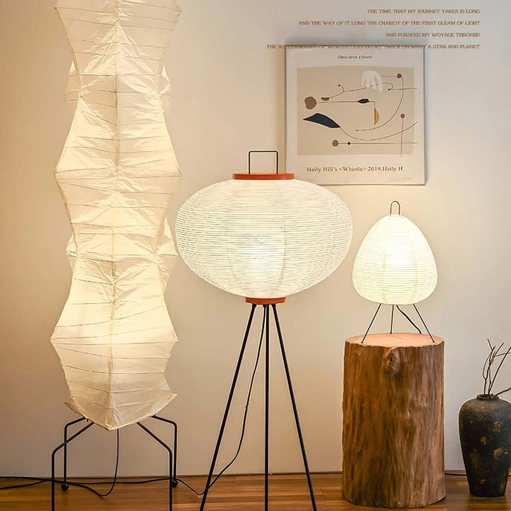 Lampadaire En Papier De Riz