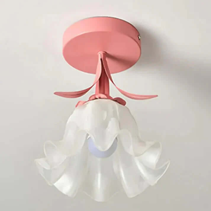 Tiffany-stil loftlampe med blomstermønster, 20 cm