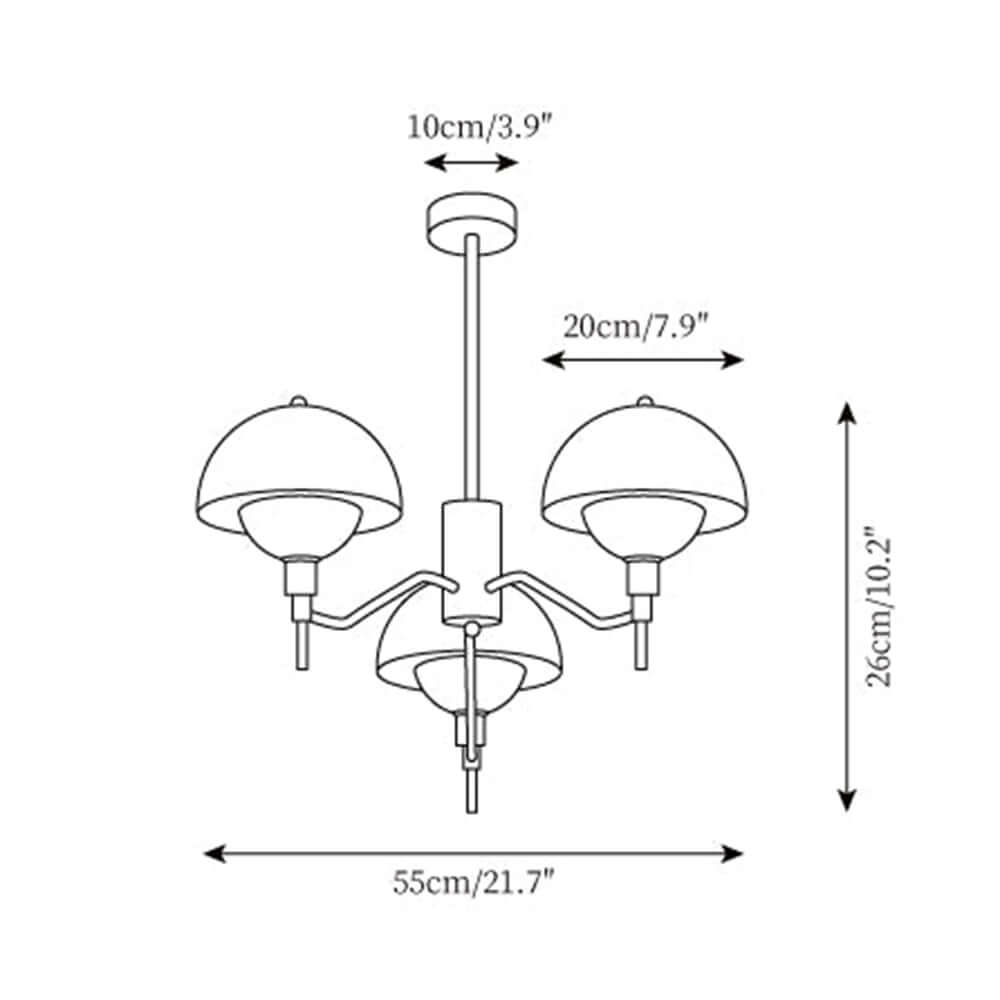Fransk Boble Loftslampe Krom Hvid - Størrelse Detalje