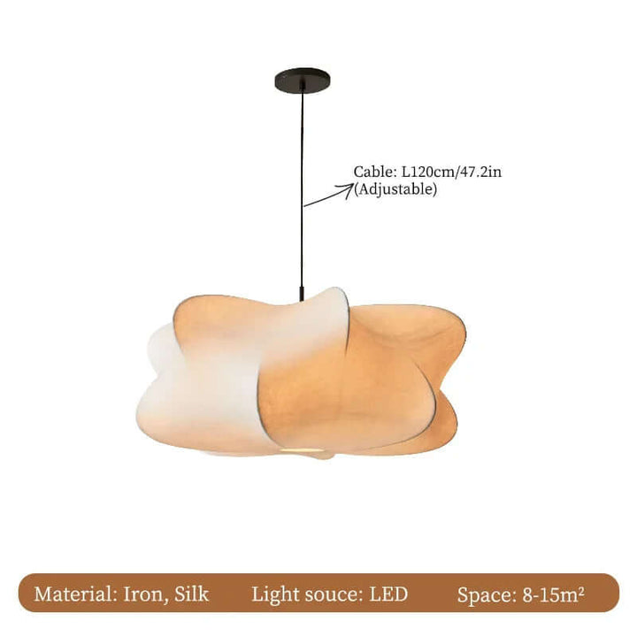 Moderne Japansk Silkelampe Wabi Sabi