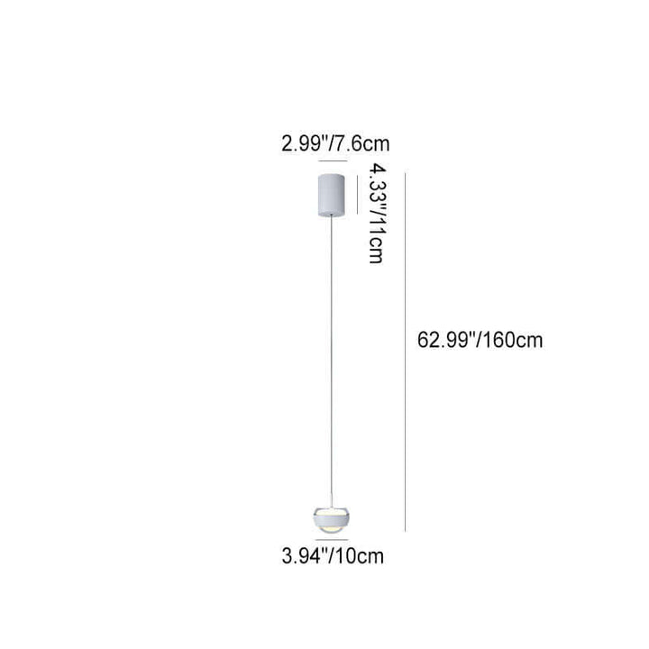 Halvcirkel LED loftlampe, moderne design