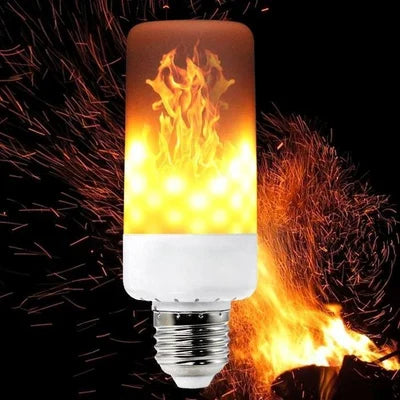 FlameFlow LED pære med realistisk flammeeffekt, skaber hyggelig stemning. Energibesparende belysning.