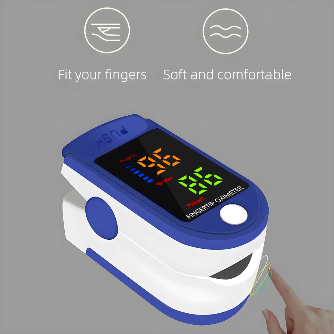 Oximeter til generel wellness. Hold øje med din iltmætning og puls for et sundere liv.