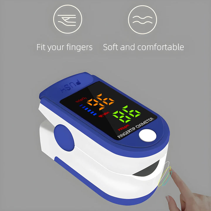 Oximeter til generel wellness. Hold øje med din iltmætning og puls for et sundere liv.