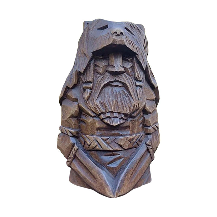 Eksklusiv nordisk gude-statuette. Håndlavet vikinge dekoration i resin.