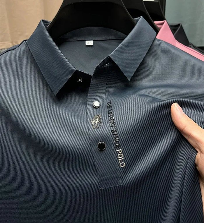 Herre krølfri polo skjorte i blød stretch bomuld for maksimal komfort, perfekt til casual brug.