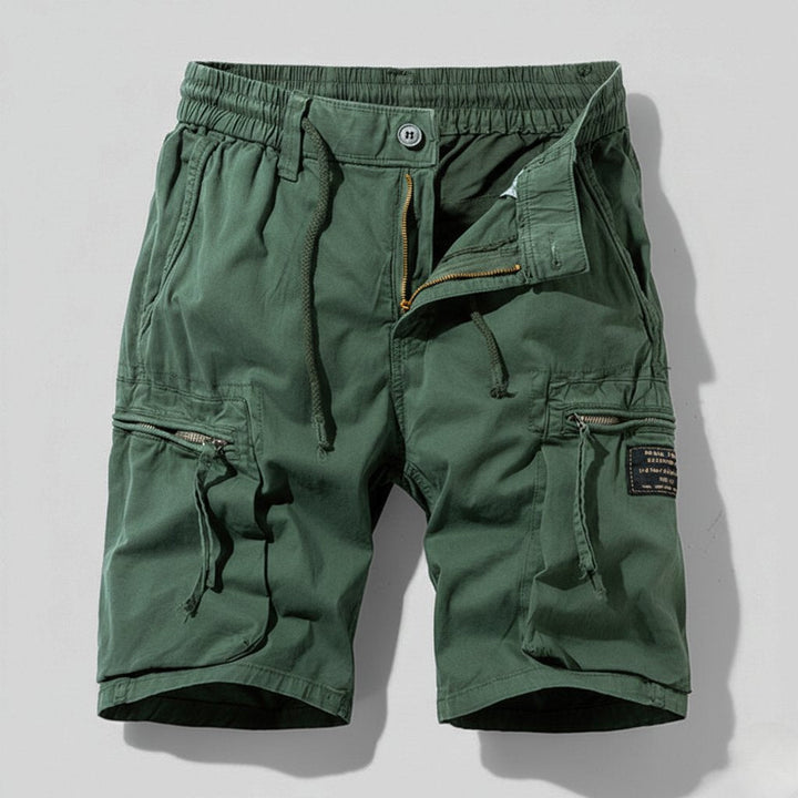 Robuste herre cargo shorts med lynlåslommer, perfekt til udendørs aktiviteter og hverdagskomfort.