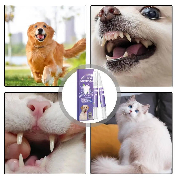 Hunde mundpleje gel 3-sæt. Giver din hvalp eller voksne hund sundere tænder og bedre ånde.