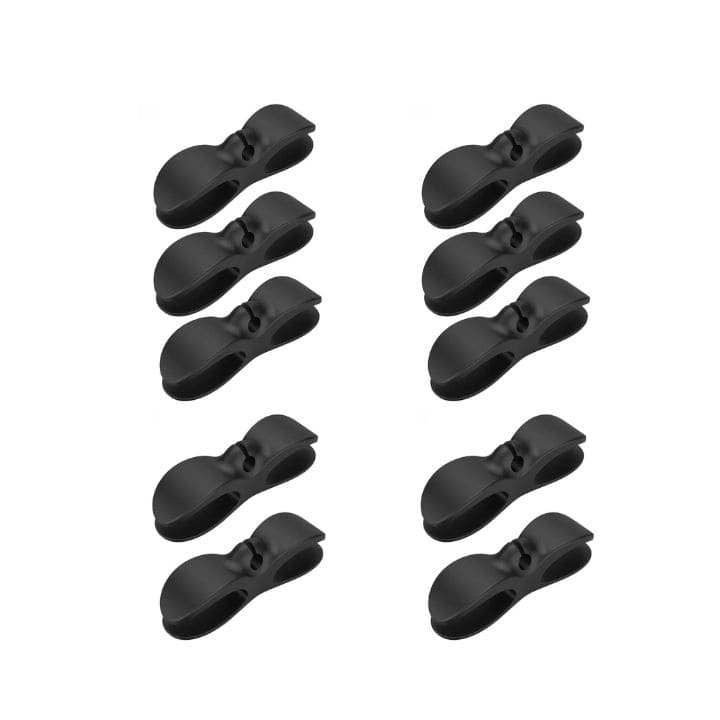 Fleksibel selvklæbende kabelholder til diverse kabler. Hvid organisator for rodfrit og effektivt hjem.
