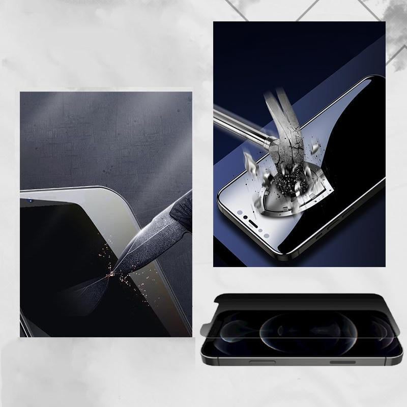 iPhone privatlivsbeskyttende skærmbeskytter, 9H hårdhed, HD-gennemsigtighed, fuldskærms dækning, hærdet glas.