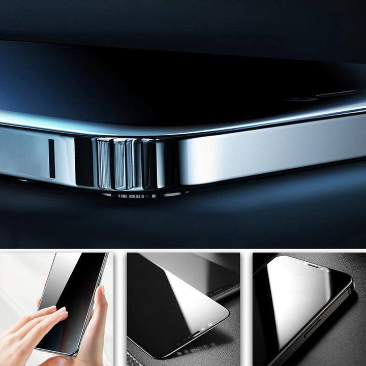 iPhone privatlivsbeskyttende skærmbeskytter, 9H hårdhed, HD-gennemsigtighed, fuldskærms dækning, hærdet glas.