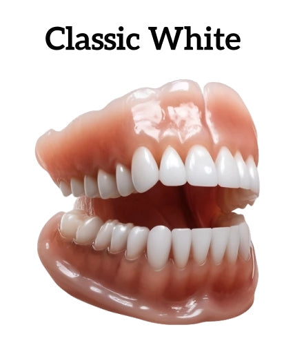 Smuk tandprotese, der giver dig friheden til at smile, spise og tale med selvtillid.