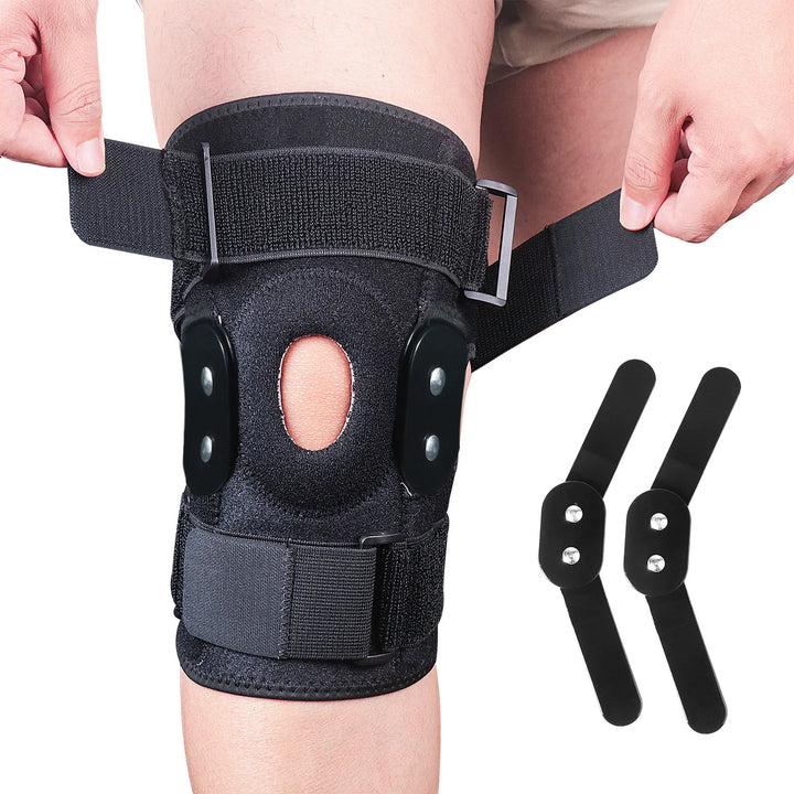 Komfortabel knæstøtte mod skader. Justerbar bandage giver stabilitet for sport & aktiv livsstil.
