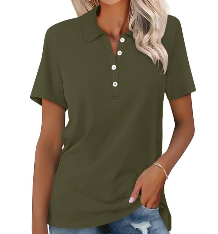 Hvid dame polo shirt til kvinder, elegant og åndbar til varme sommerdage.