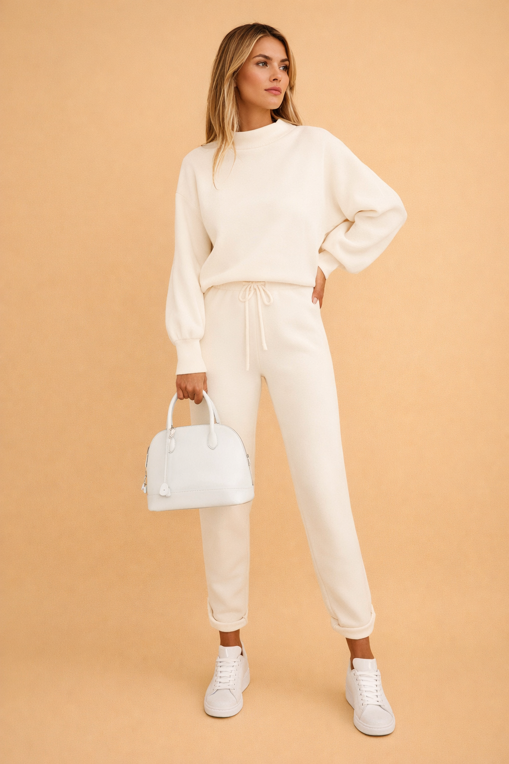 Trendy loungewear sæt for kvinder. Komfortabelt og stilet sæt til moderne fritids- og modebrug.