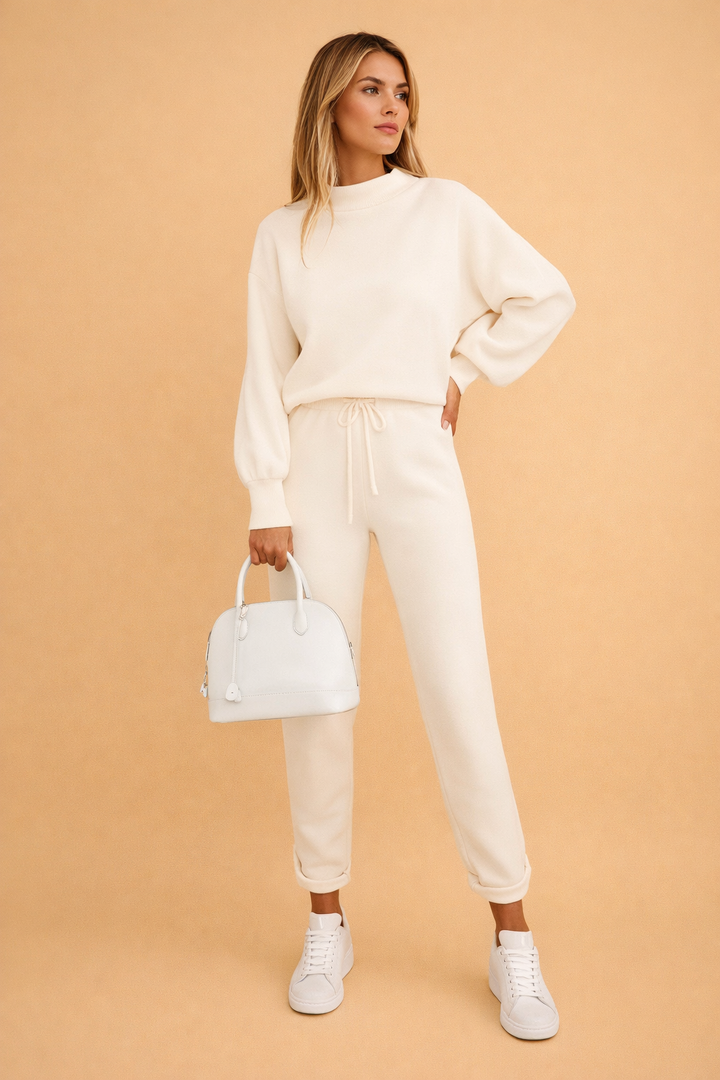 Trendy loungewear sæt for kvinder. Komfortabelt og stilet sæt til moderne fritids- og modebrug.
