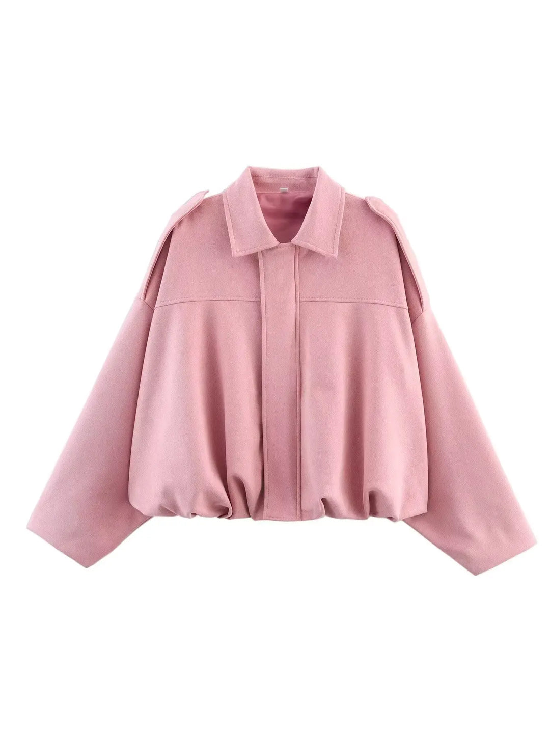 Trendy og kort lynlåsjakke til kvinder. Ung og urban streetwear jakke, ideel til forårs- og efterårsmode.