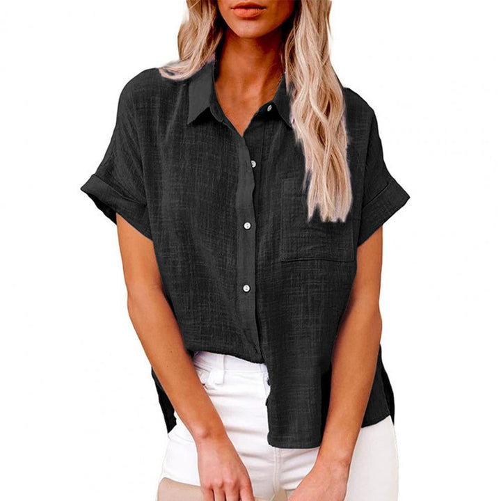 Elegant kvinde sommerbluse "Sofia". Alsidig top med løs pasform, perfekt til både casual mode og finere anledninger.