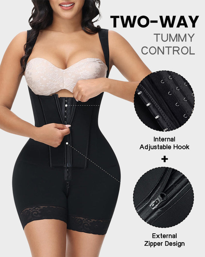 Elegant kvinderes shapewear med taljetræner og numseløft, forbedrer naturlige kurver.