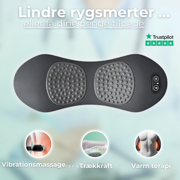 LindPude for effektiv lindring af rygsmerter & iskias. Unisex design til hjemmeterapi.