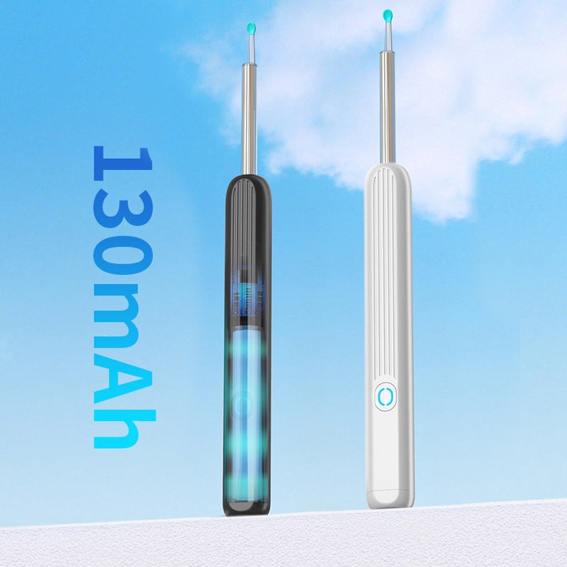 "Älykäs korvakamera silikonipäällä, LED-valolla, 360° näkymä, sovellusohjaus, turvallinen korvapuhdistus miehille ja naisille