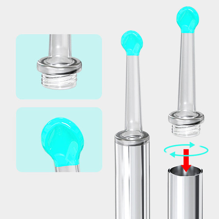 "Älykäs korvakamera silikonipäällä, LED-valolla, 360° näkymä, sovellusohjaus, turvallinen korvapuhdistus miehille ja naisille