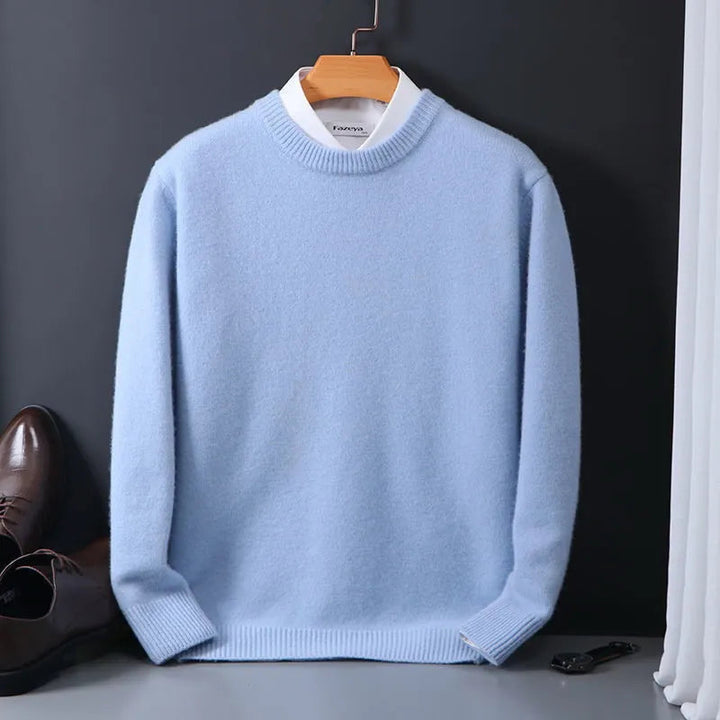 Benjamin mænds pullover. Alsidig, rundhalset sweater med ribbet tekstur. Ideel til casual basisgarderobe & herremode.