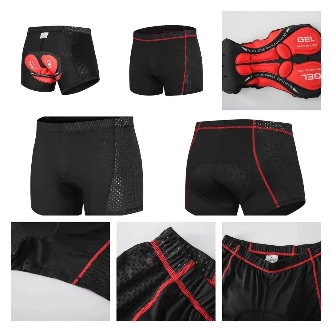 Polstrede herreshorts til motorcykel- og cykelture. Komfortshorts med stødabsorbering for optimal sport.