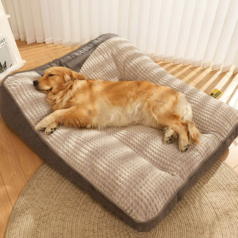 Ridsefast ortopædisk hundeseng til store hunde. Slidstærk og komfortabel hundepude for langvarig brug.