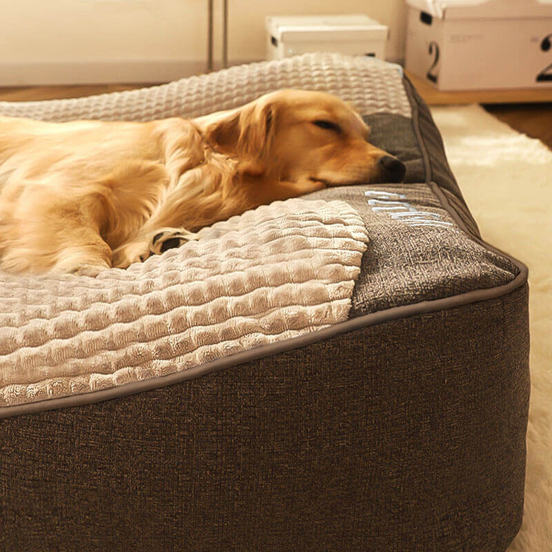 Luksuriøs ortopædisk hundepude til store hunde, sikrer optimal komfort og støtte til led.