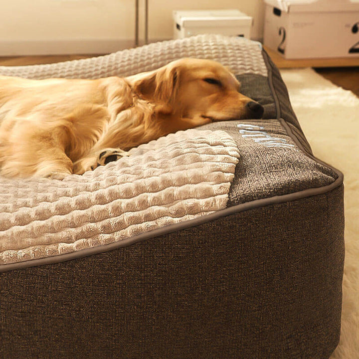 Luksuriøs ortopædisk hundepude til store hunde, sikrer optimal komfort og støtte til led.