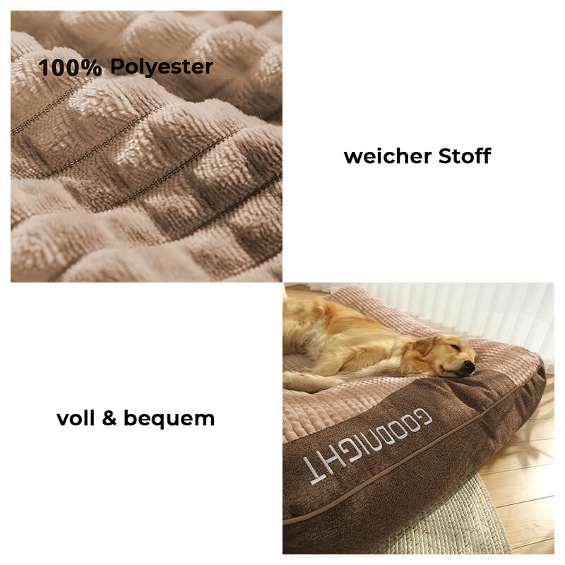Premium hundeseng til store hunde, ortopædisk design for ældre eller ledsvage kæledyr.