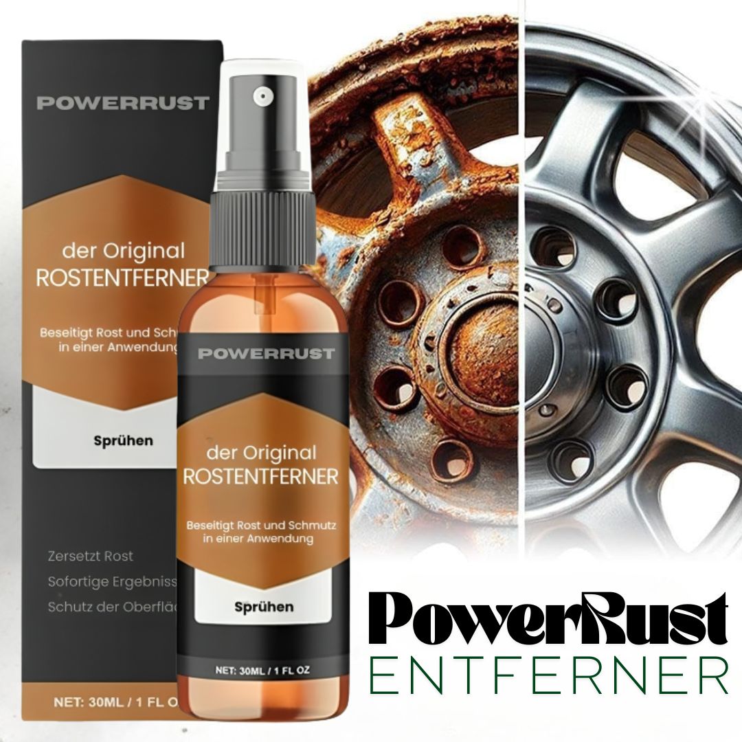 PowerRust rustfjernerflaske. Effektiv korrosionsfjerner til metalpleje og vedligeholdelse af værktøj.