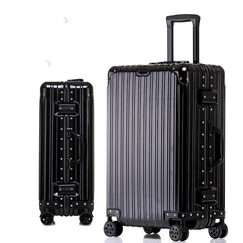 Sikker rejsekuffert i aluminium med TSA-lås. Robust hardcase, perfekt til værdifuldt rejseudstyr.