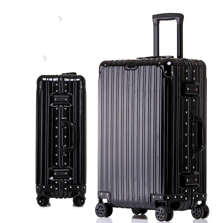 Sikker rejsekuffert i aluminium med TSA-lås. Robust hardcase, perfekt til værdifuldt rejseudstyr.