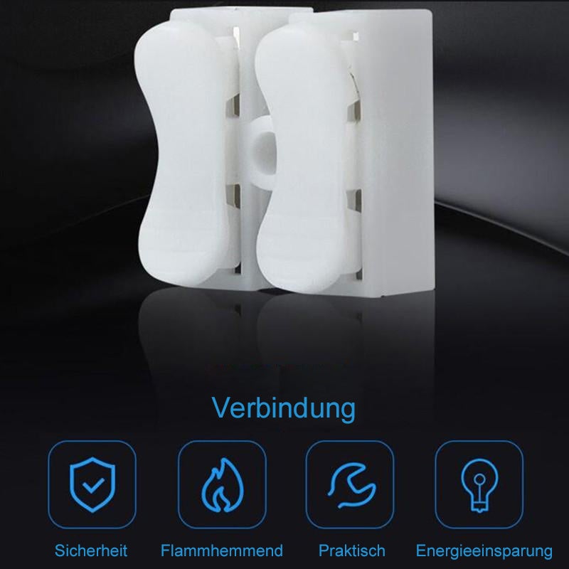 Mænds ledningsstik, 50/100/200 stk., ingeniørplast, stål og kobberkerne, push-type, nem at bruge.