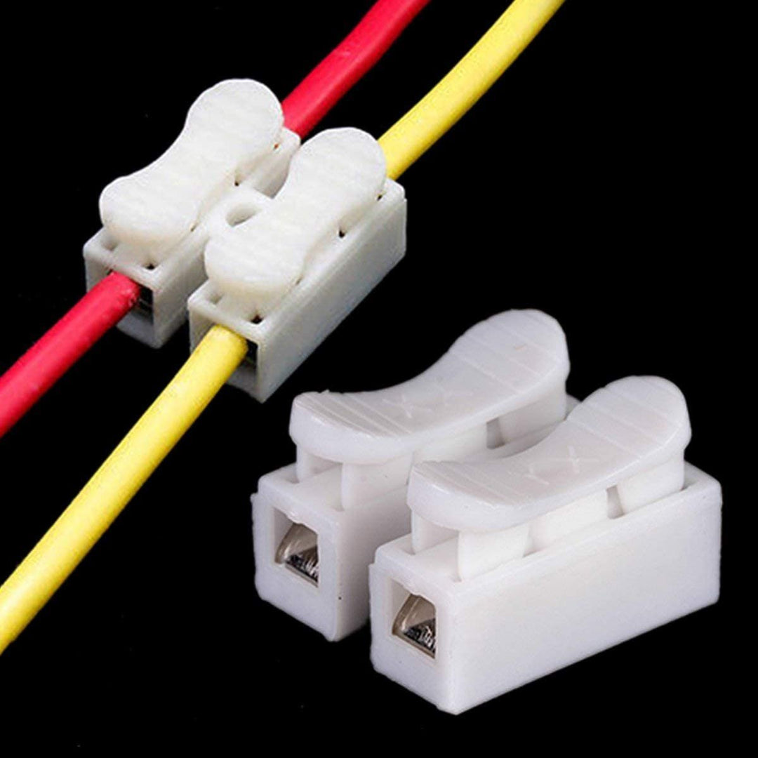 Mænds ledningsstik, 50/100/200 stk., ingeniørplast, stål og kobberkerne, push-type, nem at bruge.