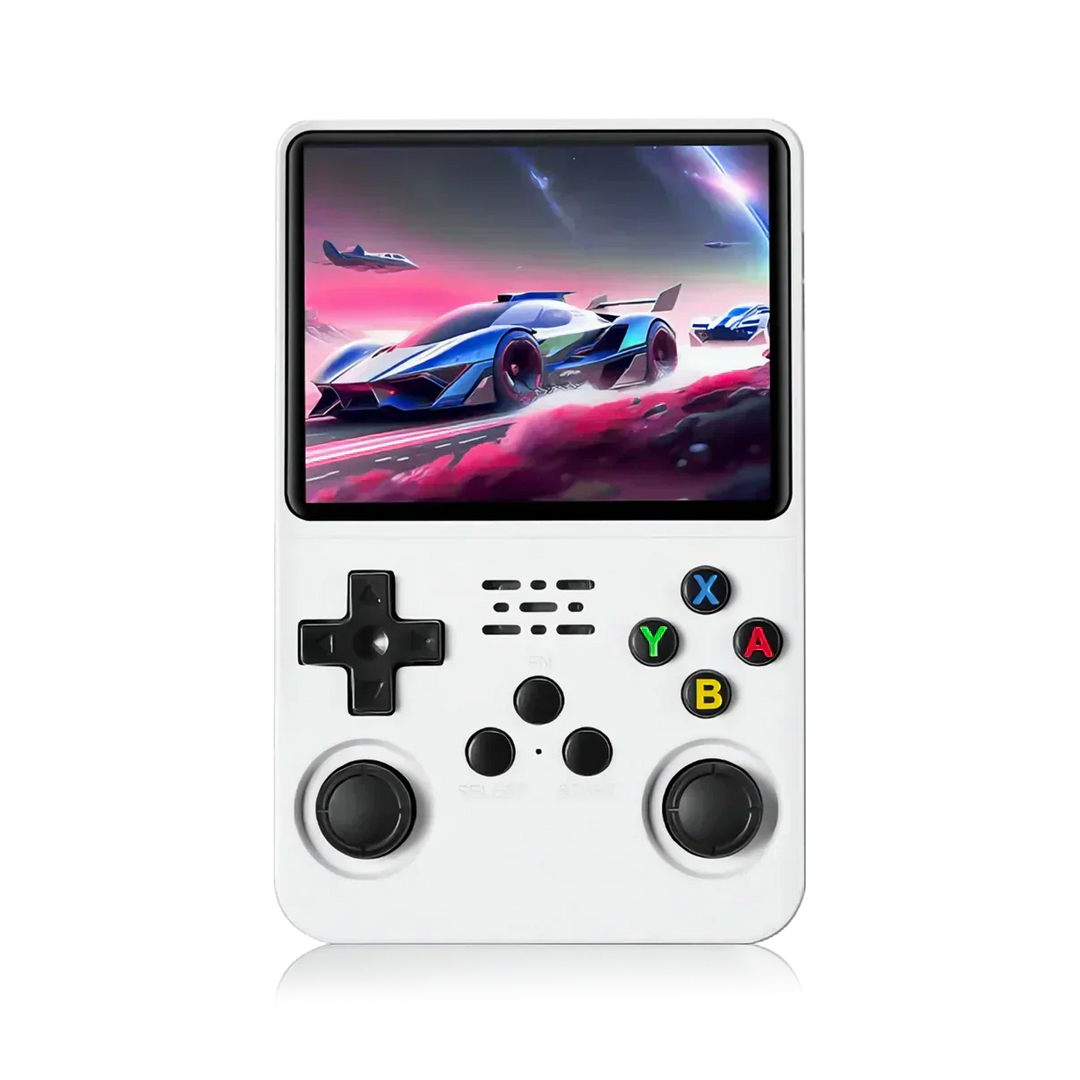 Retro bærbar spilkonsol i unisex design med HD skærm og 20.000 klassiske spil for gaming.