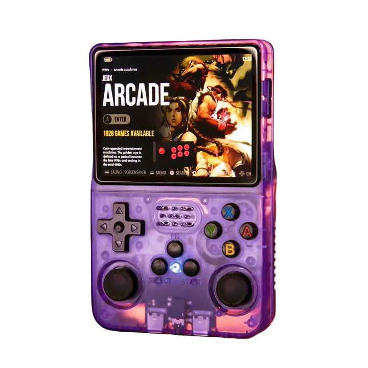 Håndholdt retro gaming konsol med krystalklar HD skærm, 64GB og tusindvis af spiloplevelser.