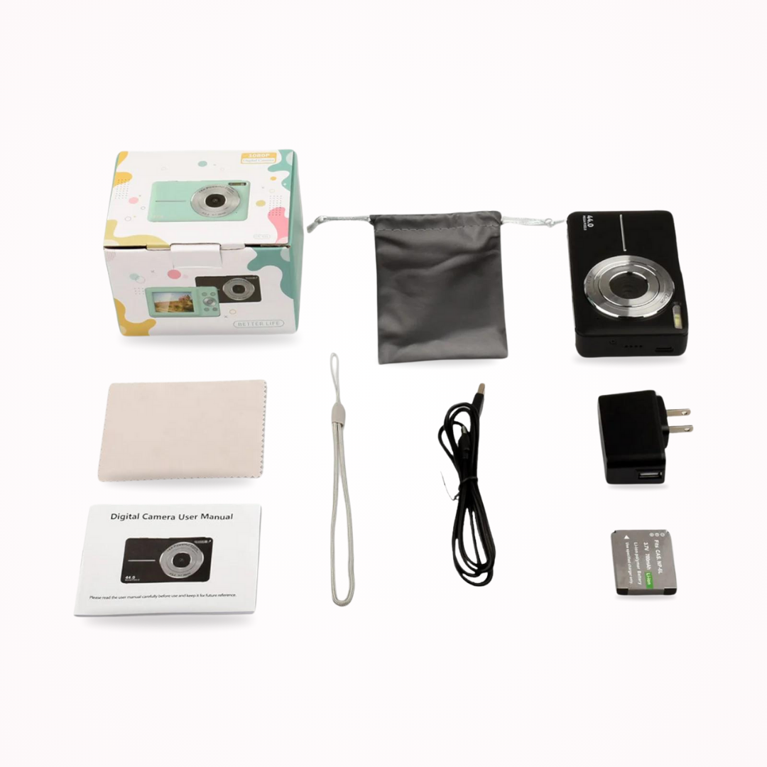 Nostalgisk retro digitalkamera 1080p; en perfekt gaveidé for dem der elsker vintage fotografering.