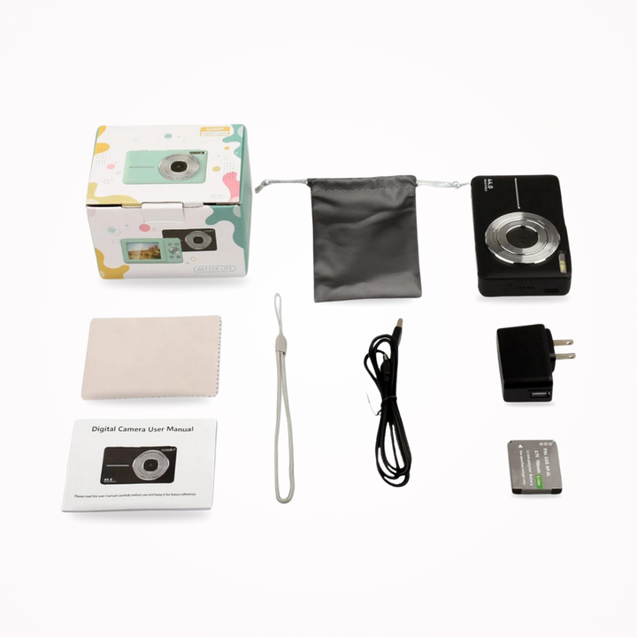 Nostalgisk retro digitalkamera 1080p; en perfekt gaveidé for dem der elsker vintage fotografering.