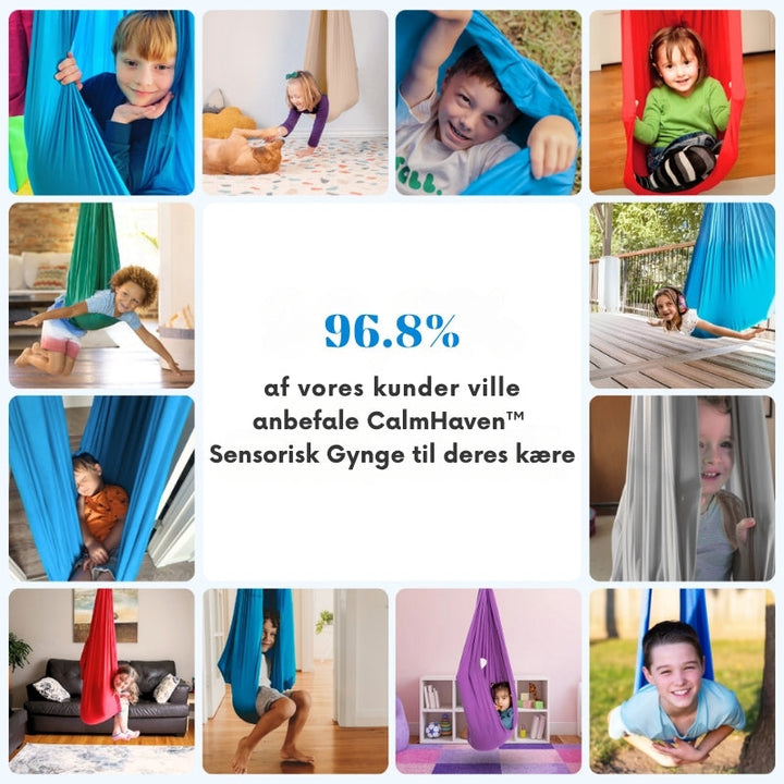 Udviklende sansegynge for børn. Styrker kroppens sanser, balance og giver en afslappende pause fra legen.