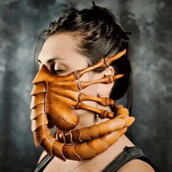 Skræmmende Alien Facehugger maske af latex til Halloween. Unisex cosplay kostume til fest.