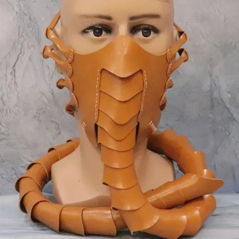 Detaljeret, uhyggelig Alien Facehugger maske i latex. Perfekt til Halloween kostume eller cosplay.