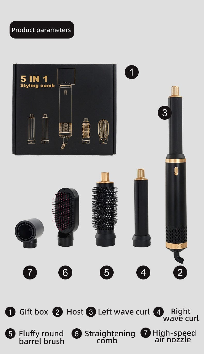 Multistyler med ionteknologi for glatning, krøller og volumen. Sort, ergonomisk design til salonkvalitet.